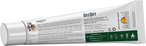 Sudanta 200g Herbal Fluoride-Free Natural Toothpaste, Paraben-Free, Vegan with Ayurvedic Herbs