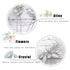 Unicra Bride Wedding Crystal Hair Pins, Flower Bridal Hair Pieces, Wedding Accessories for Women and Girls, Pack of 3