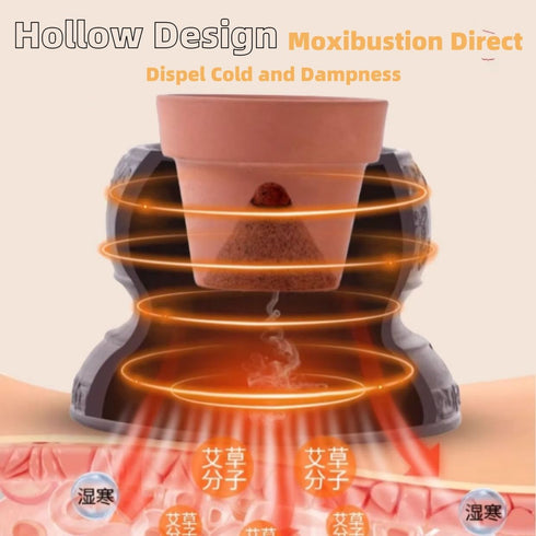 MOTRING Moxibustion Purple Sand Pot Acupoint Holder Suspended by Ginger Salt
