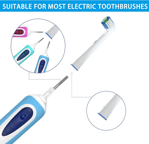 Electric Toothbrush Replacement Heads Compatible with Oral-B, Soft Bristles, 16 Pack
