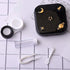 Contact Lens Case, Cute Stars Moon Holder Kit with Remover Tool, Tweezers, Mirror & Solution Bottle (Black)