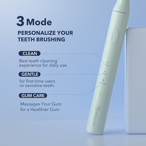 ARISSON Sonic Electric Toothbrush, 40,000 VPM Power, Fast Charge Ultrasonic Toothbrush (Powder Blue)