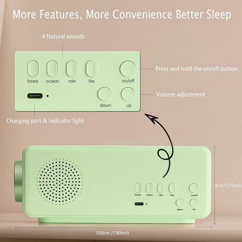 Machine-4 in1 4 White Noise Sound Night Light Sound Machine for Sleep, Sound Machine/Light-up Painting/Bluetooth
