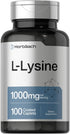 Horbaach L-Lysine 1000mg | 100 Coated Caplets | Free Form Dietary Supplement | Vegetarian, Non-GMO, Gluten Free