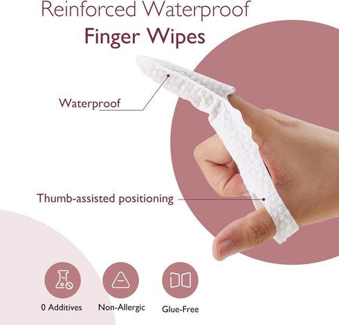 Momcozy 30 Count Baby Finger Toothbrush, Wipes Toothbrush, Tooth and Gum Wipes Tongue Cleaner, Infant Oral Cleaner