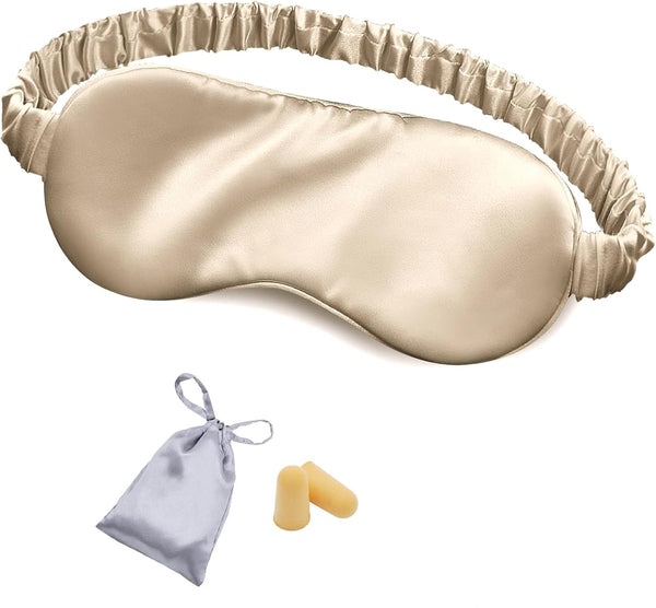 OLESILK Silk Sleep Eye Mask Blindfold with Double Layer Silk Filling, Luxury Eye Cover for Women Men
