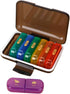 NUSITOU Weekly Pill Organizer 7-Day Portable Medicine Storage Case with Multi-Grid Compartments, Compact