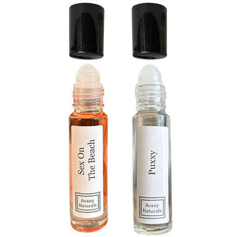 Mini Perfumed Body Oil Samples, Rollerball Fragrance Oil for Women, Travel Size Cologne, 2 pc