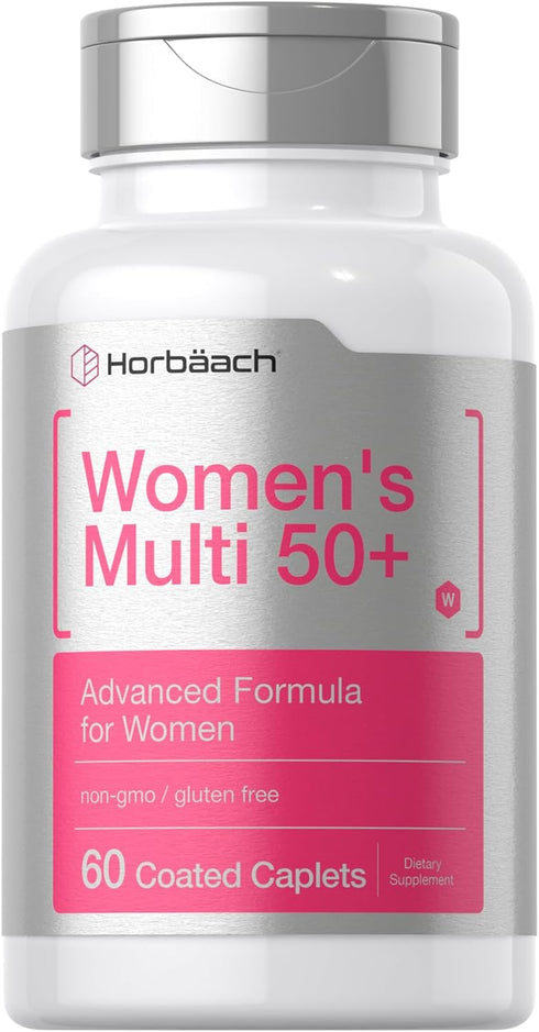 Horbaach Women's Multivitamin 50 Plus, 60 Coated Caplets, Advanced Vitamin Formula