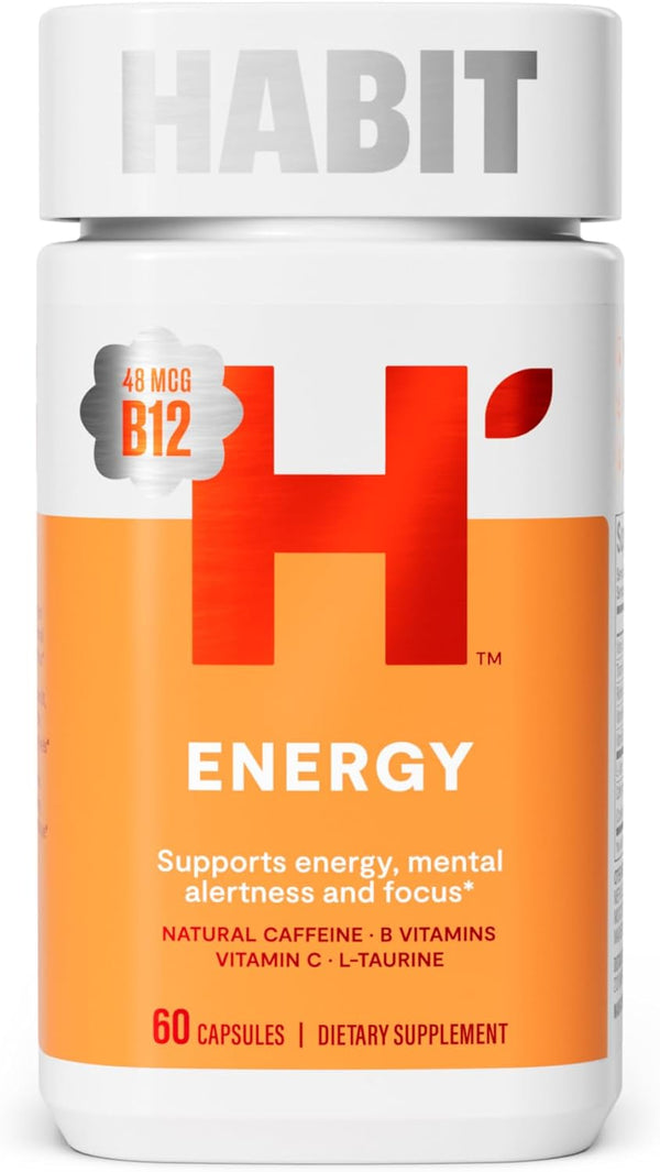 HABIT Energy Supplement, 60 Capsules, Supports Energy, Alertness, Focus, Vegan, Non-GMO