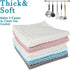 6 Pack Waffle Weave Dish Cloths - 13x13 Inch 100% Cotton Kitchen Towels for Washing Dishes (Mixed Colors)
