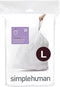 simplehuman Code L Custom Fit Drawstring Trash Bags in Dispenser Packs, 20