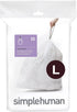 simplehuman Code L Custom Fit Drawstring Trash Bags in Dispenser Packs, 20