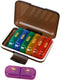 IDEANATEGRATE Weekly Pill Organizer 7-Day Multi-Grid Medicine Case with Black Shell, Portable Travel
