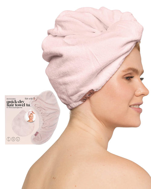 Kitsch Microfiber Hair Towel Wrap for Women - Super Absorbent Hair Drying Towel for Long & Short, Wet & Curly Hair