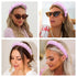 Spa Headbands for Washing Face or Makeup, Puffy Terry Cloth Hairband for Women, Skin Care Makeup Accessories (Purple)