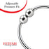 Pipedream 0.25oz Set Fetish Fantasy Series Nipple Bull Rings Decorative Silver Adjustable Nipple Jewelry