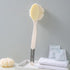 Shower Body Brush with Bristles and Large Pumpkin Loofah - Back Scrubber Bath Mesh Sponge for Skin Exfoliating