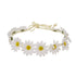 Honbay 2PCS Fashion Flower Headband, Sunflower Hair Wreath Festival Hair Band (Yellow + White)