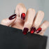 Wine Red Press on Nails, Short Square Cat Eye Nails, Glossy Glue on Nails, 24Pcs Reusable for Women