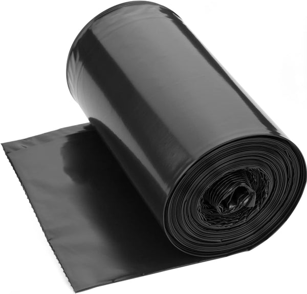 36 Count 8 Gallon Trash Bags, Medium Garbage Bags, Unscented, No Flaps/Ties, 1.31Mil Thickness, Black