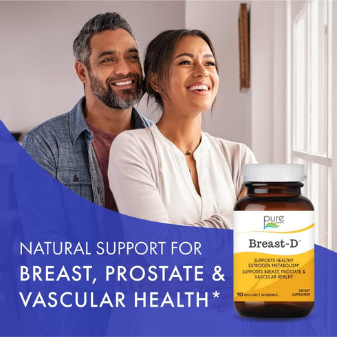 Breast D by Pure Essence, 30 Capsules for Estrogen Balance, Hormonal Acne & Menopause Support with Vitamin D3