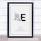 The Card Zoo New Baby Birth Details Christening Nursery Initial E Elephant Gift Print