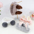 AHONEY Animals Ears Headbands - Cute Fuzzy Skincare Headband for Washing Face, Coral Fleece Hair Band (4Pcs)