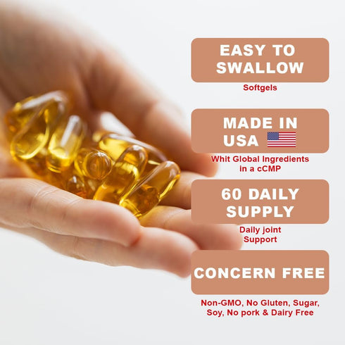 Omega 3 Fish Oil 2000mg – Lemon-Flavored Softgels with EPA 800mg & DHA 600mg for Brain, Heart, Wellness Support