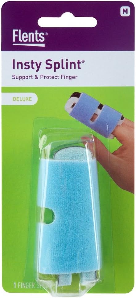 Flents Medium Finger Splint - Two Sided Splint for Injured Finger Support & Protection