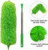 DELUX Microfiber Duster, 100 inches Extendable with Bendable Head, Green Cleaning Tool
