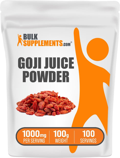 BulkSupplements.com Goji Berry Powder, Herbal Supplement for Immune Support, 1000mg per Serving, Gluten Free