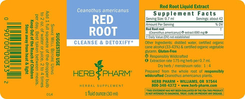Herb Pharm Red Root Liquid Extract for Cleansing and Detoxifying - 1 Ounce (DRROOT01)