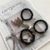MAXFEEL 100% Pure Muberry Silk Hair Scrunchie - Small Silk Scrunchy Skinny Hair Ties, Black (3 Pack)