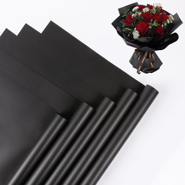 20 Sheet Flower Wrapping Paper, Waterproof Floral Bouquet Packaging for Wedding & Birthday DIY Gifts