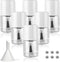 6PCS Empty Nail Polish Bottles with Brush, Refillable DIY Glass Nail Polish Bottles with Funnel & Mixing Balls (10ML,