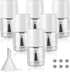 6PCS Empty Nail Polish Bottles with Brush, Refillable DIY Glass Nail Polish Bottles with Funnel & Mixing Balls (10ML,
