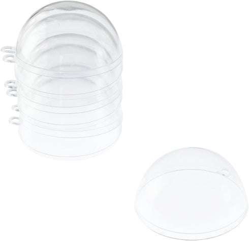 Super Z Outlet Clear Plastic Acrylic Bath Bomb Mold Shells Kit, 12 Pack (60mm)