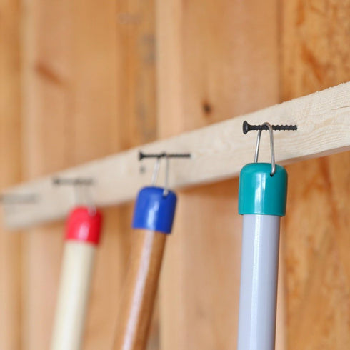 Home-X - Utility Hanging Caps (Set of 4), Grips The Back of Most Utility Tools for Easy Hanging, Storage and Immediate Access