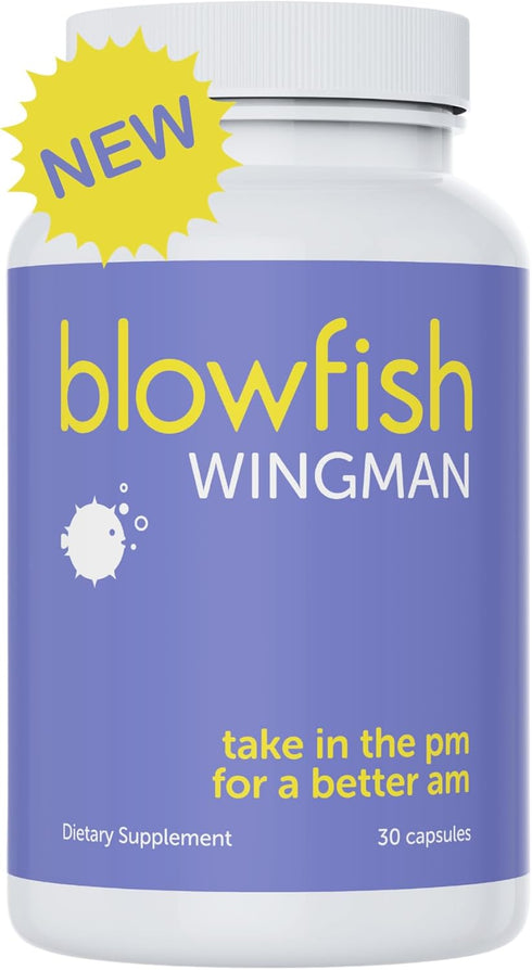 Blowfish Wingman - Post-Celebration Wellness Vitamins for Liver Support & Hydration, 30 Pills