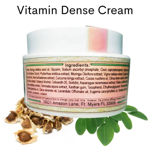 Moringa Anti Aging Cream with 13 Ayurvedic Herbs and Nutrient Rich Oils, 3.4 oz