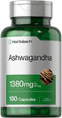 Horbaach Ashwagandha Capsules 1380mg | 180 Count | Non-GMO, Gluten Free Root Extract Supplement