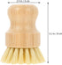 Wok Brush and Multi-Function Vegetable Scrubber, Short Handle Kitchen Pot Brush with Natural Fiber Bristles for Home