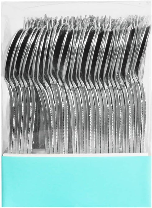 Hammered Set, 120ct. Celebrate It Silver Plastic Cutlery