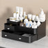 MIUOPUR Makeup Organizer for Vanity - Large Capacity Desk Organizer with Drawers for Cosmetics (Black)