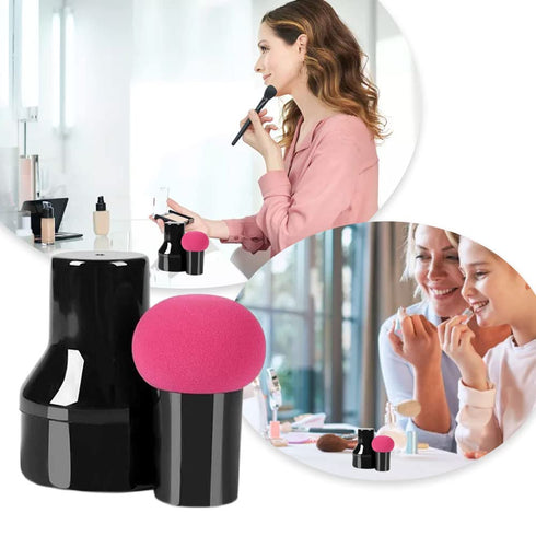 2 Pcs Makeup Sponges, Mushroom Blending Sponges with Handles for Foundation Creams and Powders