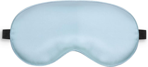 Sleep Mask, Silk Eye Mask for Sleeping with Adjustable Strap, Comfortable & Soft Eyeshade for Night Sleep (Light Blue)