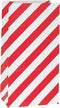Red Striped Paper Bags, Mini Party Goody Bags for Kids Birthday Party Supplies (50 CT, 3.5×2.3×7 in)