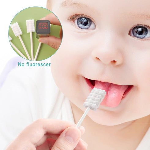 Baby Toothbrush and Tongue Cleaner, Disposable Oral Care for 0-36 Month Baby, 40 Count