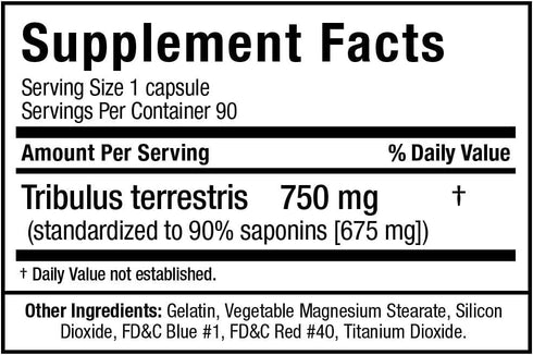 TRIBX90-90 90% 90 ALLMAX Capsules - Natural Testosterone Booster - Delivers Bulgarian Species Tribulus Terrestris